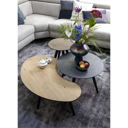 Henders en Hazel rond 40 cm - hoogte 46 cm Burned Oak