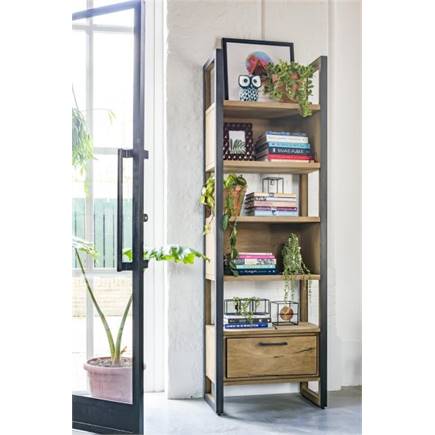 Henders en Hazel boekenkast 65 cm - 1-lade + 5-niches