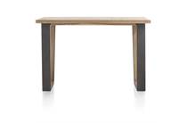 Henders en Hazel 160 x 90 cm (hoogte: 92 cm) Zonder Rand Boomschors + V-Vorm Metalen / Houten Poot bartafel