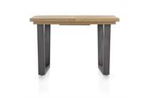 Henders en Hazel METALOX uitschuifbartafel 140 (+ 50) x 90 cm (hoogte: 92 cm) Zonder Rand Boomschors + V-Vorm Metalen Poot
