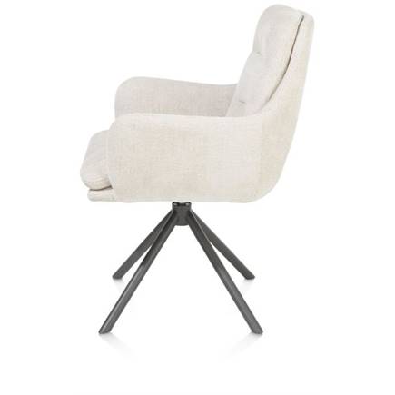 Henders en Hazel draaibaar - graphiet frame - stof Livigno Creme