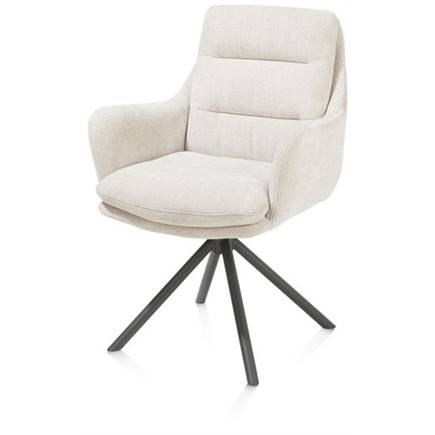 Henders en Hazel draaibaar - graphiet frame - stof Livigno Creme