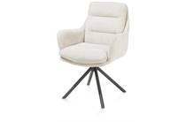 Henders en Hazel MIA eetkamer fauteuil draaibaar - graphiet of rough off black frame