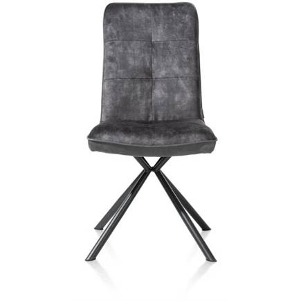 Henders en Hazel zwart frame 4-poots + greep - combi Pala/Karese Antraciet
