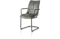 Henders en Hazel MISCHA eetkamer fauteuil swing rond + greep - stof karese Olijf