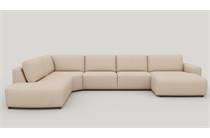 Henders en Hazel MURCIA hoekbank Ottomane small links+hoek+2.5-zits zonder armen+longchair rechts + pocket - enzo Champagne