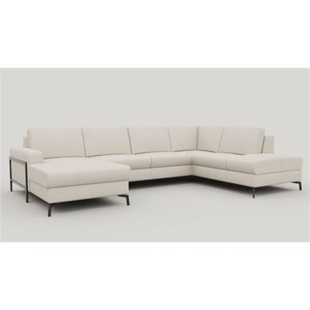Henders en Hazel longchair links+2.5-zits zonder armen+ottomane big rechts - arm 4 - poot 13 cm. + pocket + box lchr