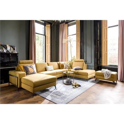 Henders en Hazel longchair links+2.5-zits zonder armen+ottomane big rechts - arm 4 - poot 13 cm. + pocket + box lchr