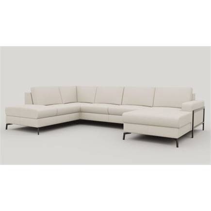 Henders en Hazel ottomane big links+2.5-zits zonder armen+longchair rechts - arm 4 - poot 13 cm. + pocket + box ottom