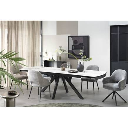 Henders en Hazel centrale poot draaibaar - graphite (RAL 7022) - stof Enzo Grijs