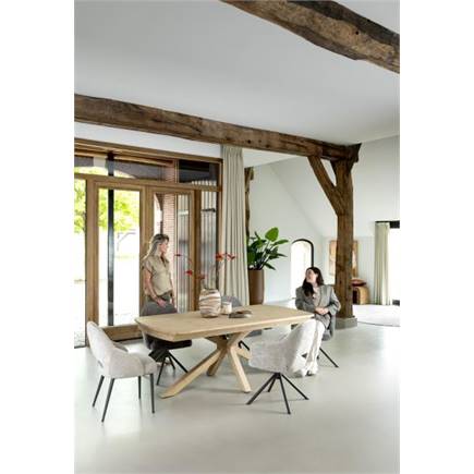 Henders en Hazel centrale poot draaibaar - graphite (RAL 7022) - stof Enzo Grijs