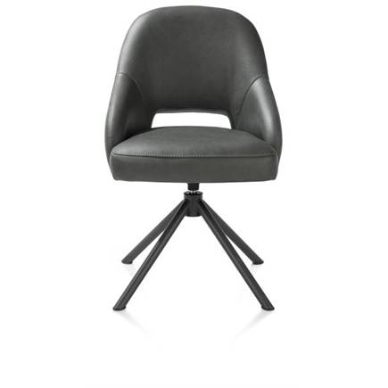 Henders en Hazel centrale poot draaibaar - graphite (RAL 7022) - stof Pala Groen