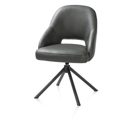 Henders en Hazel centrale poot draaibaar - graphite (RAL 7022) - stof Pala Groen