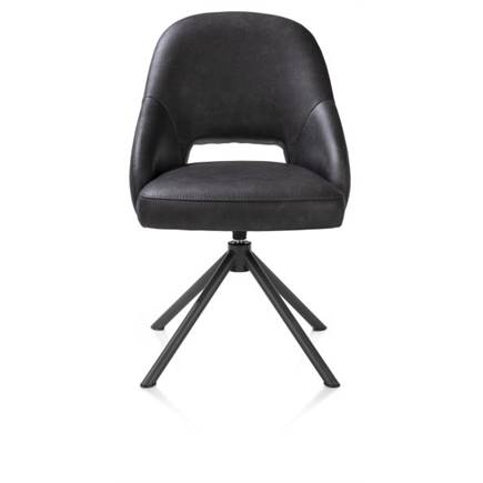 Henders en Hazel centrale poot draaibaar - graphite (RAL 7022) - stof Pala Lava