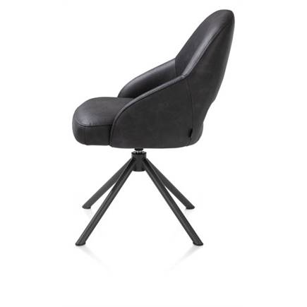 Henders en Hazel centrale poot draaibaar - graphite (RAL 7022) - stof Pala Lava