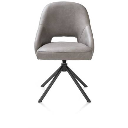 Henders en Hazel centrale poot draaibaar - graphite (RAL 7022) - stof Pala Lichtgrijs