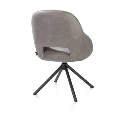 Henders en Hazel centrale poot draaibaar - graphite (RAL 7022) - stof Pala Lichtgrijs