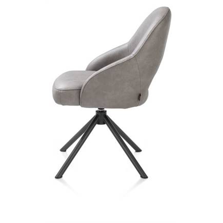 Henders en Hazel centrale poot draaibaar - graphite (RAL 7022) - stof Pala Lichtgrijs