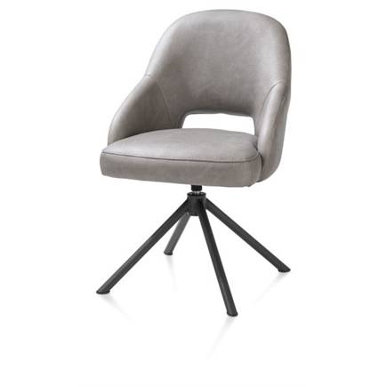 Henders en Hazel centrale poot draaibaar - graphite (RAL 7022) - stof Pala Lichtgrijs