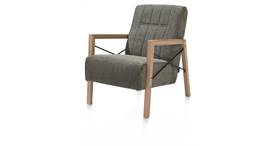 met houten arm vintage clay / white / black