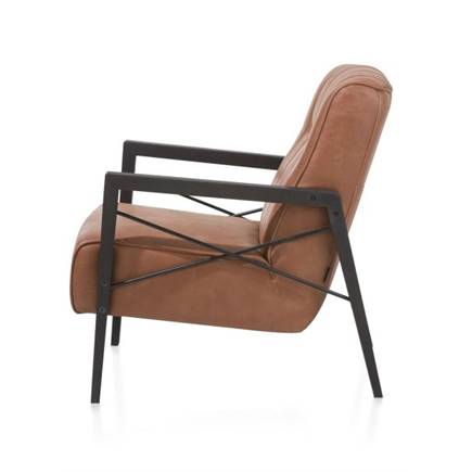 Henders en Hazel met houten arm vintage clay / white / black