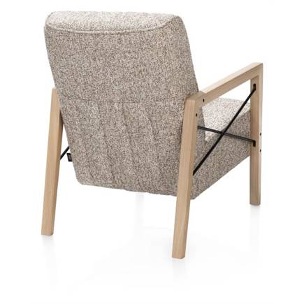 Henders en Hazel met houten arm vintage clay / white / black