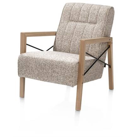 Henders en Hazel met houten arm vintage clay / white / black