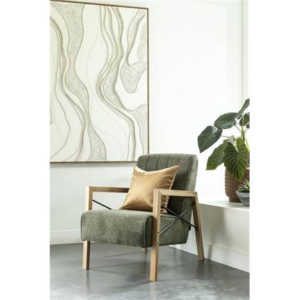 Henders en Hazel met houten arm vintage clay / white / black