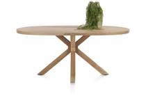 Henders en Hazel NYBORG ronde tafel eetkamertafel 180 x 110 cm - Deens ovaal - centrale poot hout