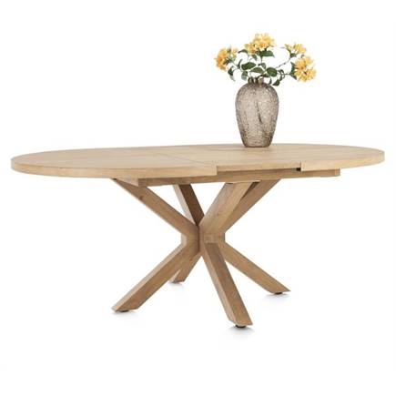 Henders en Hazel 150 (+ 40) x 130 cm - Deens ovaal - centrale poot hout