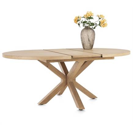 Henders en Hazel 150 (+ 40) x 130 cm - Deens ovaal - centrale poot hout