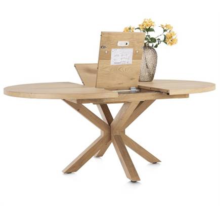 Henders en Hazel 150 (+ 40) x 130 cm - Deens ovaal - centrale poot hout
