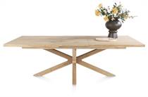 Henders en Hazel NYBORG uitschuiftafel 190 (+ 50) x 100 cm - rand boomvorm - centrale poot hout