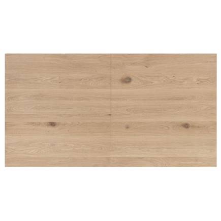 Henders en Hazel 190 (+ 50) x 100 cm - rechte zijkant - centrale poot hout