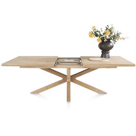 Henders en Hazel 190 (+ 50) x 100 cm - rechte zijkant - centrale poot hout