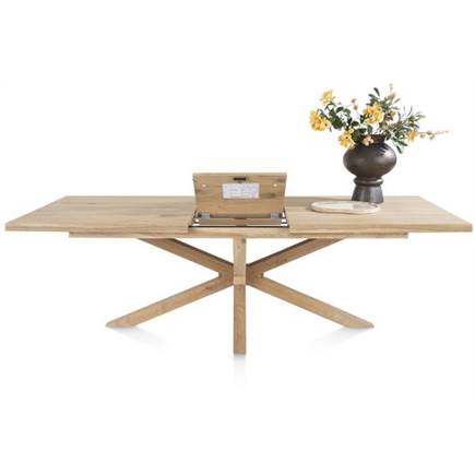 Henders en Hazel 190 (+ 50) x 100 cm - rechte zijkant - centrale poot hout