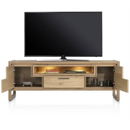 Henders en Hazel lowboard 170 cm. - 2-deuren + 1-lade + 1-niche (+ LED)