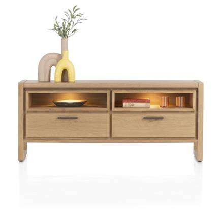 Henders en Hazel lowboard 140 cm. - 2-laden + 2-niches (+ LED)