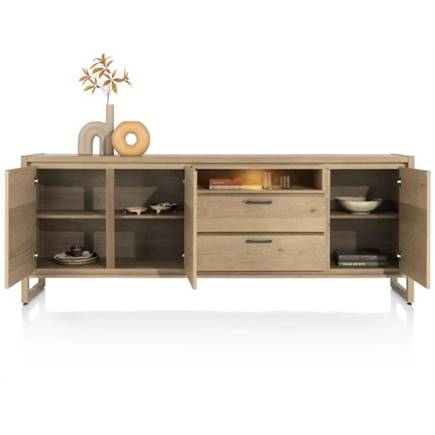 Henders en Hazel 240 cm. - 3-deuren + 2-laden + 1-niche (+ LED)