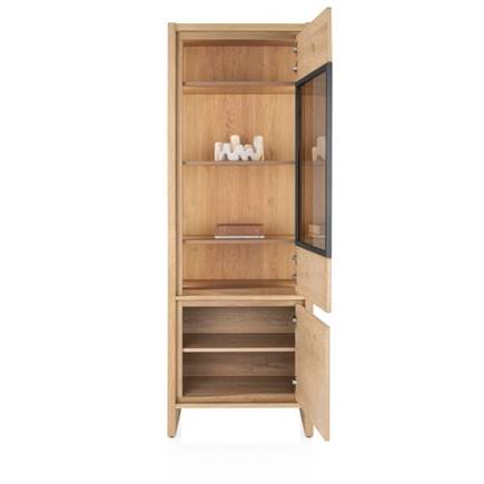 Henders en Hazel vitrine small - 70 cm - 1-glasdeur + 1-deur (+ LED)