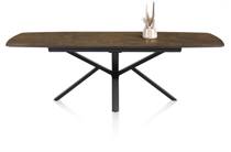 Henders en Hazel 190 (+ 60) x 110 cm - centrale poot Roest uitschuiftafel