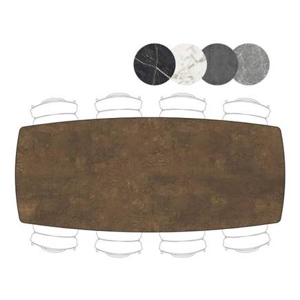 Henders en Hazel 270 x 115 cm - centrale poot Roest
