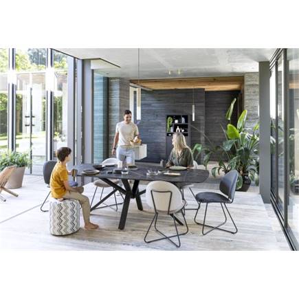 Henders en Hazel 180 x 110 cm - centrale poot (hoogte: 92 cm) Roest