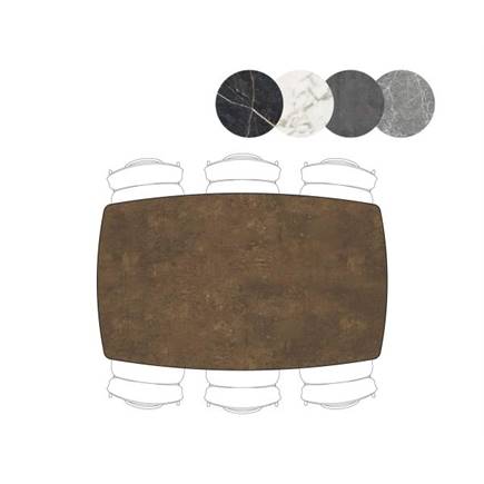 Henders en Hazel 180 x 110 cm - centrale poot (hoogte: 92 cm) Roest