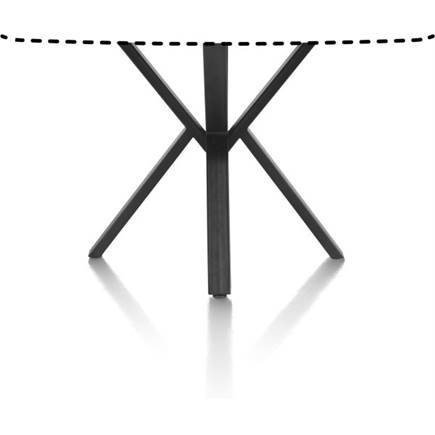 Henders en Hazel 180 x 110 cm - centrale poot (hoogte: 92 cm) Roest