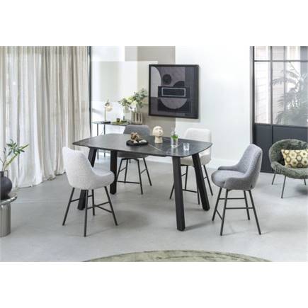 Henders en Hazel 150 x 120 cm - 4-poten (hoogte: 92 cm) Onyx