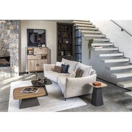 Henders en Hazel 125 cm - 2-deuren + 1-lade + 1-klep + 2-niches (+ LED)