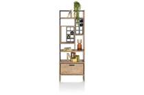 Henders en Hazel PAVAROTTI tv meubel roomdivider 70 cm - 1-lade t&t + 7-niches + 8-wijnvakken