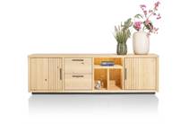 Henders en Hazel 233 cm - 2-deuren + 2-laden + 3-niches (+ LED) Natural dressoir