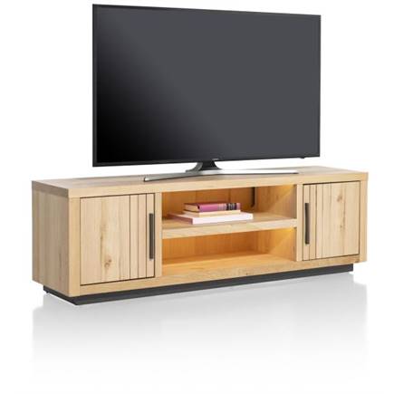 Henders en Hazel lowboard 160 cm - 2-deuren + 2-niches (+ LED) Natural